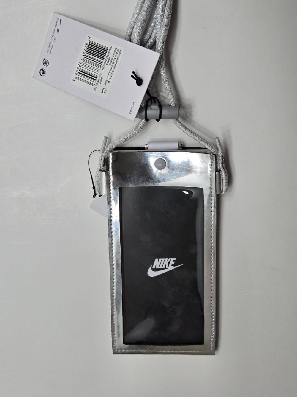 Nike Premium Phone Crossbody Metallic Silver – NWT
